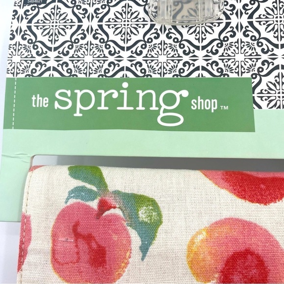 NWT Hobby Lobby “The Spring Shop” Peach Print Table Runner – 14"x72" - Picture 2 of 5